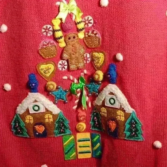 Womens Marisa Christina Christmas sweater L/Xl 3d grannycore - Picture 2 of 10